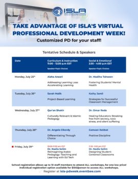 PD Week Schedule