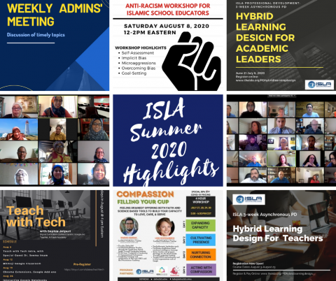 collage of fliers from summer webinars